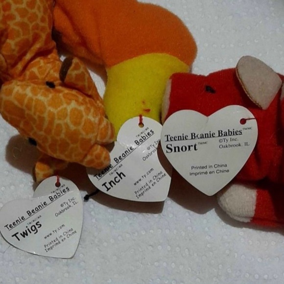 Set of 4 Year 1993 Ty McDonald's Happy Meal Teenie Beanie Babies - Picture 4 of 5
